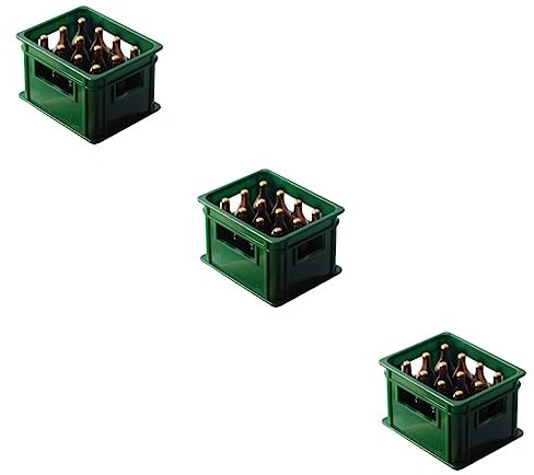 Abaodam Zubehör Für 3Er-Box Mini-Bierimitat Puppenhaus Mini Puppenspielsets Spielzeuge Modelle kleinste Spielzeug der kleines schmücken verpackt Weinflasche Requisiten