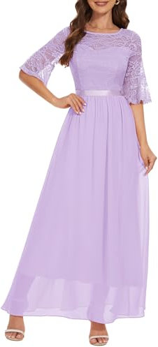 Wedtrend Abendkleid Elegant für Hochzeit Hochzeitskleider für Damen Elegant Party Kleider Damen Kleid Maxi WT0314 Lavender 2XL