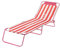 Generico 1 Sonnenbett rot gestreift CM188X55X25, Stahl Polyester Plastik