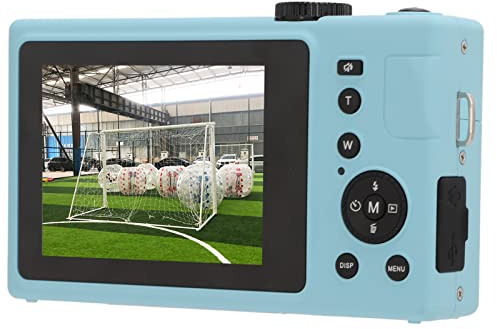 Fydun CD R1 1080P FHD Micro-Einzelkamera, Tragbare Spiegellose Kamera, 16-facher Digitalzoom, 24 MP mit 3-Zoll-LCD-Display, Schwarz, Applied Family (Blue)