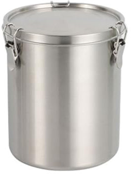Shienfir Leak-proof Kitchen Accessory Stainless Steel Airtight Food Storage Container Pet Jar with Lid Dog Treat Bucket Pantry Organizer for Coffee XL