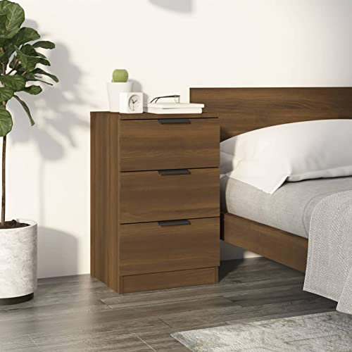 Buzaza Nachttisch Braun Eiche 40x36x65 cm Nachttischschrank Schlafzimmer MöBel Night Stand NachtschräNke Nachtschrank