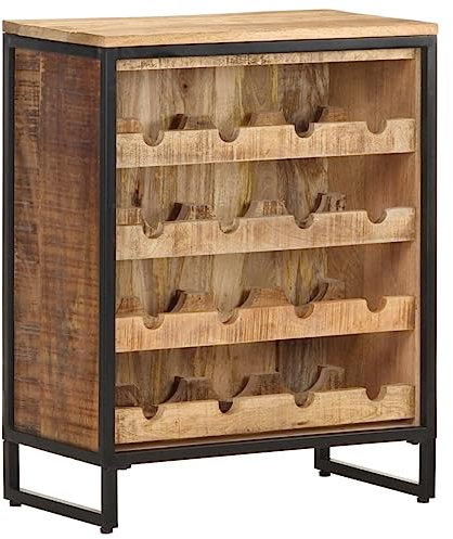 LXYZWRW Schränke & Aufbewahrung Weinschrank 62x33x78,5 cm grobes Mangoholz Weinregale
