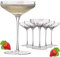 IMPERIAL große Sektschalen gewellt 320ml Sektgläser Set 6-Teilig 'Cali' Champagnergläser aus Crystalline Glas Handmade