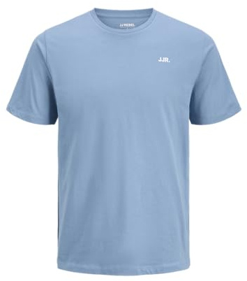JJ REBEL Men's Jrebrebel Logo Tee SS Crew Neck Noos, Blue Shadow, XXL
