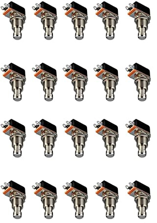 LOLPALONE Pedal für Effektpedal Box SPST Momentane Fußtaste Stomp Knopf 20 Stück