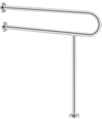VEVOR Aufstehhilfe Toilette, 780x76x800 mm, Wandstützgriff für Behinderte, Handikap Haltegriff aus Edelstahl 304, mit Anti-Rutsch-Griff, Sicherheitshandlauf mit Stützbein & Tragkraft 136 kg