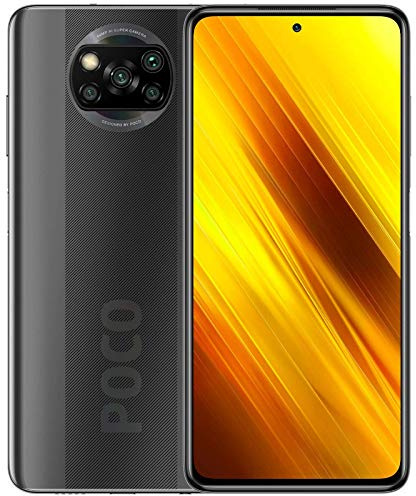 Xiaomi Poco X3, 6 + 128 Go, 6,67 Pouces FHD + DotDisplay, Grande Batterie de 5160 mAh avec caméra Quad 64MP, Snapdragon 732G, Smartphone sans Sim, Version Britannique Shadow Grey (Reconditionné)