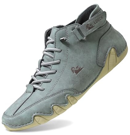 Stivali Alti in Pelle Scamosciata Fatti A Mano Italiani, Scarpe Uomo Impermeabili, All'aperto Antiscivolo Leggeri Traspiranti Tutte Le Stagioni Scarpe Casual Uomo