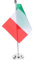 Lurrose Bandiera di bandiera italiana bandiera da tavolo con supporto bandierine mini stick bandiera della bandiera nazionale bandiere di miniera ferro da stiro