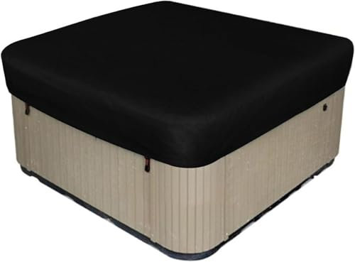 Housse de rechange pour jacuzzi, extérieur, imperméable et résistante aux intempéries, housse de spa carrée, protection UV robuste (210 x 210 x 30 cm)