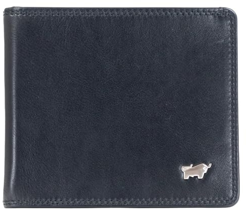 BRAUN BÜFFEL Herren Geldbörse aus echtem Rindsleder Golf mit RFID Schutz - Dollarclip mit 8 Kartenfächern - Edles Schwarz