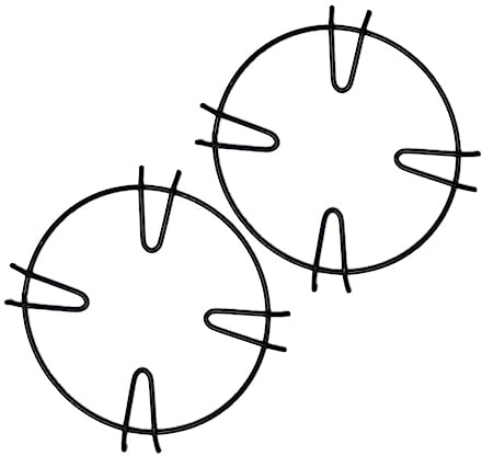 Amosfun 4pcs Non Slip Gas Stove Support Rack Wok Holder Wrought Iron Kitchen Pan Racks for Safe Cooking Gas Cookers