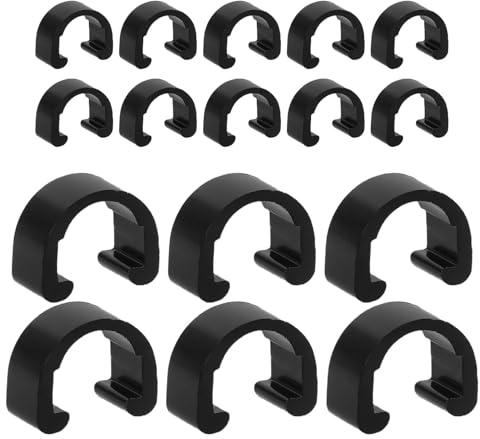 GLEAVI 80pcs Aluminum Alloy Bicycle Cable Clips for Mountain Road Bikes Weatherproof Lightweight C-Clips Cable Clamps with Dual Locking Protection for Shift Brake Housing Guide