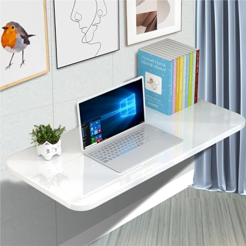 XHEILZOP Wandklapptisch Weiß Klappbarer Tisch Zur Wandmontage Esstisch Schreibtisch Küchentisch Platzsparend Vielseitig(120x30)