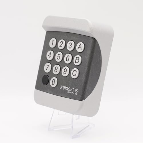 King Gates DIGY PAD - Clavier à code 433,92MHz sans fil pour portail et porte de garage - Résistant aux intempéries - Installation murale - Pile incluse + 1 Goodies DOMOBIP
