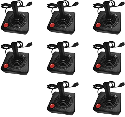 ISTOVO 8X Gaming Joystick Controller per 2600 Game Rocker con Leva Un 4 Vie E Pulsante di Azione Retrò Gamepad Retrò