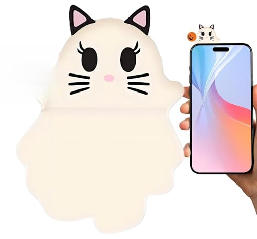 Nevalerra Mini figurines pour téléphone – Autocollants mignons fantômes d'Halloween, accessoires de téléphone portable, mini décorations à décoller et coller | Figurines effrayantes amusantes + pour