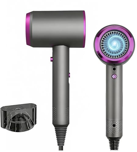 Secador de Pelo Profesional Iónico, Secado Rápido, 3 Niveles de Temperatura, Botón de Aire Frío, Incluye Concentrador, Secador de Cabello para Salón, Viaje y Casa