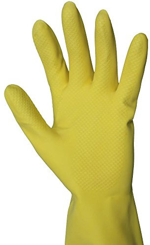 SHIELD hea00193 Haushaltshandschuhe, Gummi, mittel, gelb