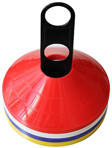 Boje Sport Lot de 40 disques de délimitation (10 pièces par Couleur: Blanc, Bleu, Jaune, Rouge)