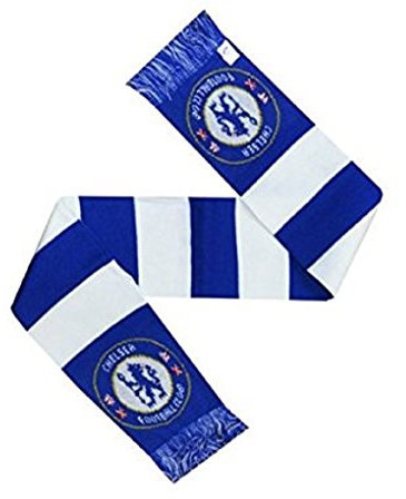 Neu Offiziell Fussball Team Gestrickt Balken Schal (Verschiedene Teams sich Wähle von Qualität 10 Anzeige Acryl Stoff Schal - Chelsea FC