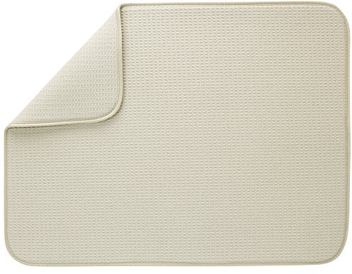 S&T INC. XL Dish Drying Mat Alfombrillas para secar Platos, Poliéster, Arena, 45.7L x 61W cm