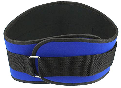 ITODA Trainingsgürtel Sport Bauchweggürtel Verstellbarer Gewichthebergürtel für Männer Fitnessgürtel Erwachsene Lendenwirbelstütze Herren Rückenbandage Unterstützung für Bodybuilding Fitness Blau M