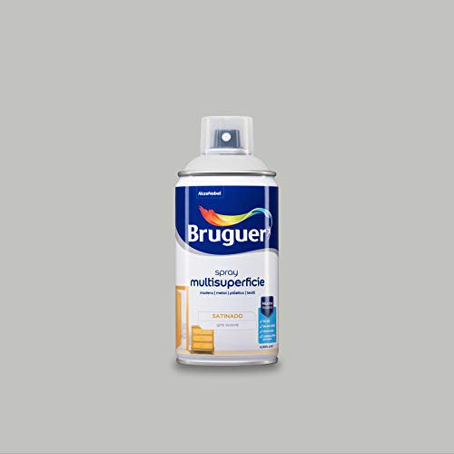 Bruguer Acrylic Multisuperficie Esmalte al agua en Spray Satinado Gris Suave 300 ml