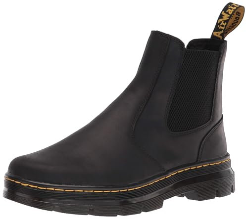 DR MARTENS 8 Eye Boot, Anfibi Donna, Black Wyoming, 40 EU