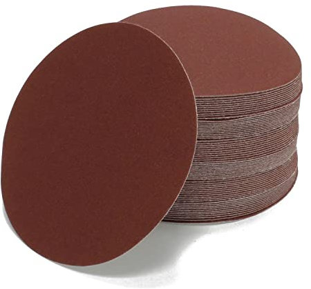 Woltersberger® 50 Stück Exzenter Schleifscheiben Ø 150mm | Körnung P80 | ohne Loch in rot | Schleifpapier für optimales schleifen, vielseitig einsetzbar