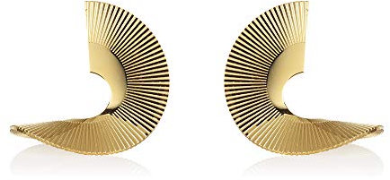 Namana Grandes Boucles d'Oreilles Or en Spirale. Grosses Boucles d'Oreilles Or pour Femme en Acier Inoxydable. Boucles d'Oreilles Originales pour Femme avec Coffret Livrées avec Écrin Cadeau.