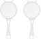 Chef Aid Plastic Tea Strainer with Durable Nylon Mesh Kitchen Utensil White (Pack of 2)