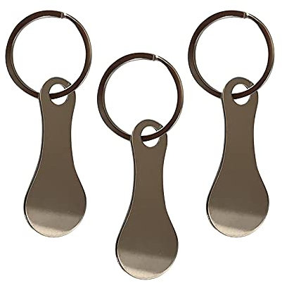 Einkaufswagenlöser aus Metall - 1/3 Stück Einkaufswagen-Token Einkaufswagenchip Schlüsselanhänger Einkaufschip chip Tool Trolley-Token (3 Stück)