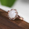 RFEGEF Silber Ringe 925 Frauen,Vintage Verstellbarer Ring Fashion Oval Jade S925 Silber Offene Ringe Knöchel Fingerringe Weihnachtsschmuck Geschenk Eheringe Für Damen