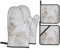 Rock Wall Ofenhandschuhe und Topflappen-Sets, Futter für Küche, Backen, Grillen, 4 Stück