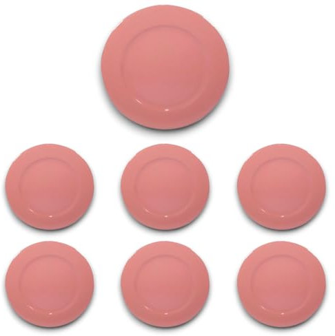 12x Sottopiatti Colore Rosa Bordo LISCIO Tondo 33 cm Natale cenone sotto Piatto Natalizio Capodanno Natale Cena Aperitivo PINK