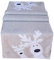 texpot Tischdecke 85 x 85 cm Ecru weiß Silber, lustiger Elch, Rentier, Tischdecke, Weihnachten Weihnachtsdeko Weihnachtstischdecke