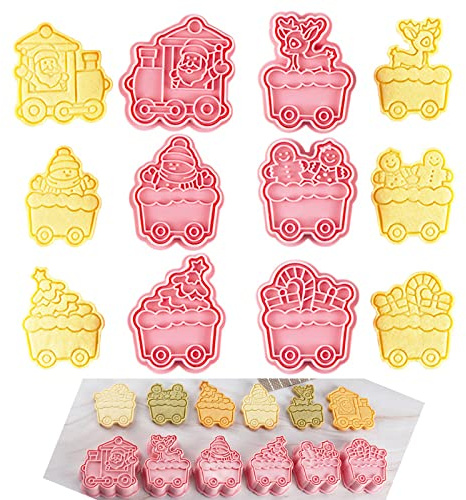 BSITSSS 6 Stück Ausstechformen Weihnachten, Keksausstecher Weihnachten, Plätzchen AusstecherWeihnachten weihnachtsausstecher Kinder, Ausstecher Backset Plätzchenausstecher Cookie Cutter für Kinder(D)
