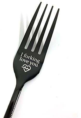 Jahrestag Lustiges Geschenk für Paare Geschenke für Ihn Sie Weihnachten Dessertgabel Geschenke für Frau vom Ehemann I Forking Love You Geschenke für Ihn Sie Abendessen Gabel Geburtstagsgeschenke