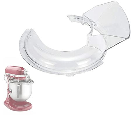 Splash Guard with Filling Spout for Kitchenaid 4.5 or 5 Quart Stand Mixer, 5KN1PS Protective Coaster for KitchenAid Mixer Lid Casting Bowl Tilt Head 4.5-5QT for KitchenAid