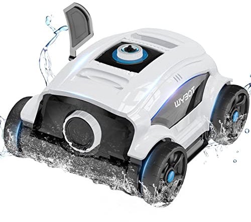 WYBOT Poolroboter, Poolsauger Akku Bodensauger, 130 Minuten Selbstlaufend Poolreiniger für Aufstellpool/Außenpool bis zu 100㎡