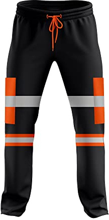 trending babz Mens High Visibility Hi Vis 2Tone Jogging Trousers Bottoms Reflective Tape Cuffed Workwear Joggers