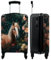 NoBoringSuitcases.com® Koffer Handgepäck Trolley Rollkoffer Kleine Reisekoffer mit 4 Rollen - Pferd - Natur - Blumen - Wald - Tiere - 55x35x20cm - Fotokoffer - Kabinenkoffer - Boardgepäck