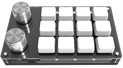 SPORTARC Programmable Multifunctional Mechanical keyboard 12 Keys and 2 Buttons-White