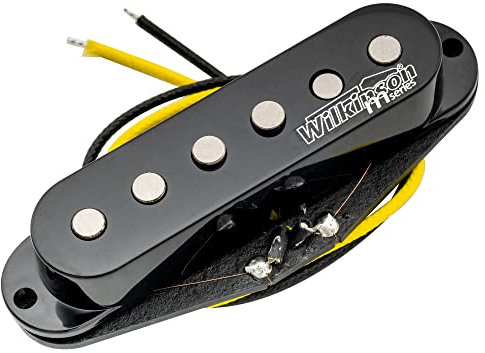 Wilkinson Vintage 60's Staggered Alnico V Micro Milieu Simple Bobinage Pickup pour Guitare électrique Style Strat, Noir