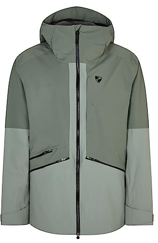 Ziener Herren TAHAN Ski-Jacke/Freeride | sympatex, PFC frei, Wolle, gray seal, 52