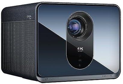 Formovie X5 | 4K HDR 10+ DLP Projector | 60-1000 Display | Denon Atmos Sound | 2450 CVIA Lumens | Wi-Fi6 + 4K FireStick (included) | 20,000 Hours Lamp Life