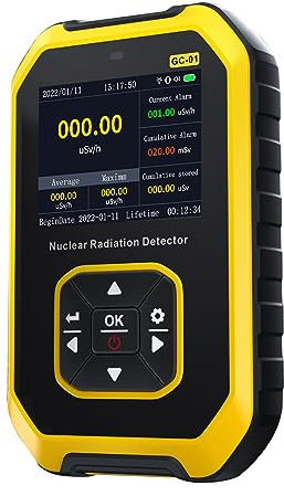 Geigerzähler, Digitaler Strahlungsdetektor Dosimeter Radioaktivität Nuclear Radiation Detector, Wiederaufladbares Beta Gamma Röntgenradioaktivitätstester, Tragbarer Geiger Strahlungsmessgerät