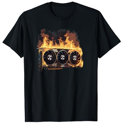 Burning HOT Grafikkarte GPU PC Gamer GPU Gaming RTX 4090 T-Shirt